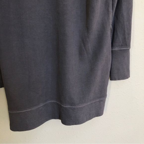 ATHLETA DRESS SMALL ECO WASH TURTLENECK SWEATSHIRT TUNIC PEBBLE GRAY SIZE MEDIUM - Picture 7 of 9
